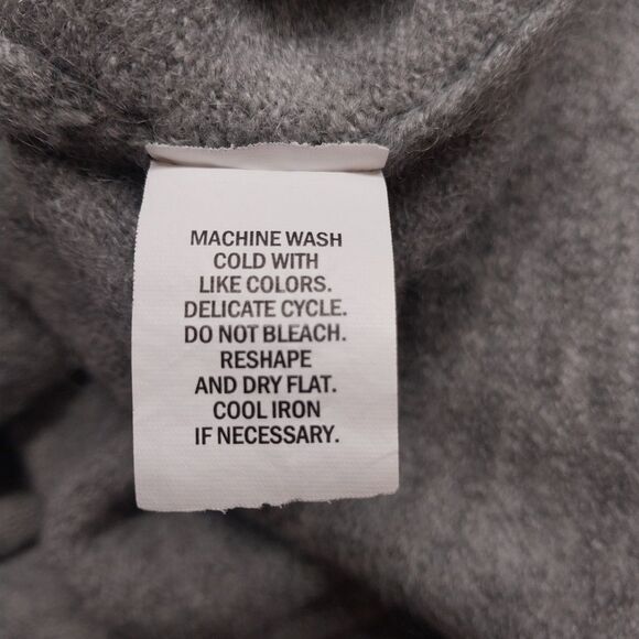 Falls Creek Womens Tunic Sweater Sz XL Gray Wool Blend Oversized Side Slits Cozy - Picture 8 of 8